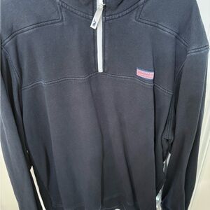 Vineyard Vines Black Zip Up Sweater Classic Style